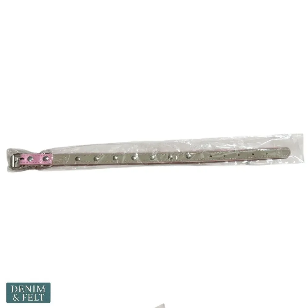 NEW‎ Light Pink Rhinestone Dog Collar 15” Adjustable Pet Collar Bling Accessory
